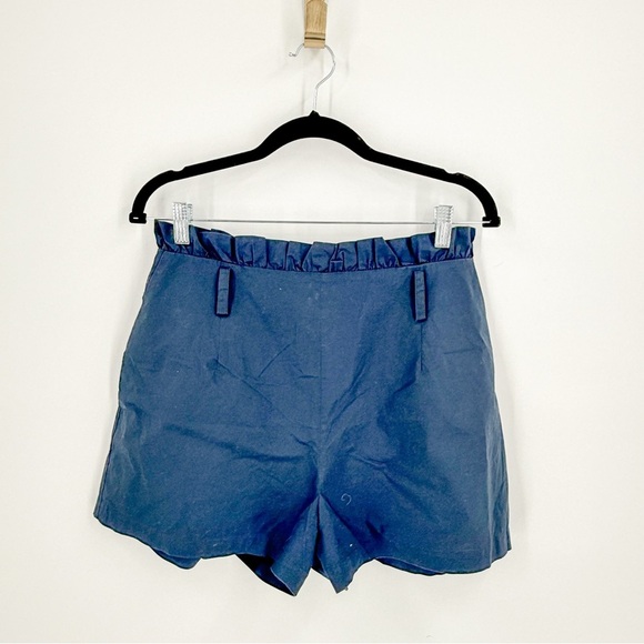 Amanda Uprichard Blue High Waist Shorts